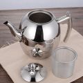 2L Stainless Steel Teapot with Tea Strainer Teapot with Tea Infuser Teaware Sets Tea Kettle Infuser Teapot for Induction. 