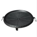 Round Portable Korean Style BBQ Grill Plate, Barbecue Non-Stick Smokeless Pan Set, for Outdoor Picnic BBQ. 