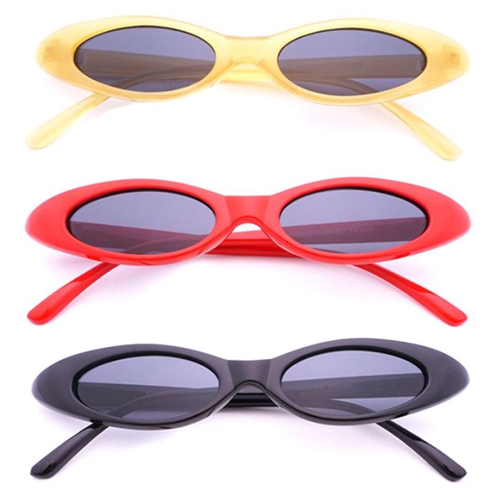 Small Sunglasses Women Cool Cat eyes Glasses UV400 Yellow