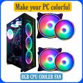 3 Pcs Computer Fans Cooling Fan Rgb Internal External Light Emitting. 