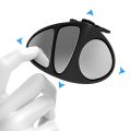 NAMUNY 2 Pcs 3 in 1 360 Degree Rotation Three Sided Blind Spot Mirror Reversing Blind Spot Convex Mirror, Right & Left. 