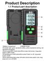 R&D RD630 Electromagnetic Field Radiation Detector Tester EMF Meter Multifunctional Handheld Portable Radio Frequency Warn Meter. 