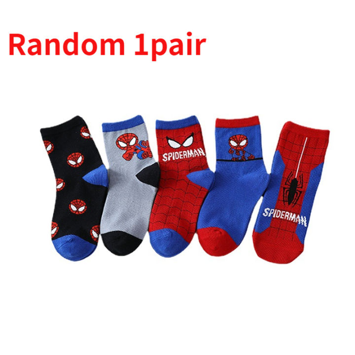 Huili%20Store2025%20Disney%20Baby%20Socks%20Spiderman%20Cartoon%20Anime%20Hero%20Cotton%20Boys%20Tube%20Socks%20Children%20Autumn%20Winter%20Socks%20Random%201pair%20-%20Image%205