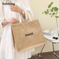 Sutuiying New Large Capacity Solid Color Linen Handheld Fashion Commuter Hot Selling Tote Women's Bag GJCUTE | Fashion New Design hand bag. 