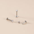 1 Piece 4-claw Internally Thread G23 Titanium Fresh Piercing 16Gauge Labret Stud Ear Helix Tragus Piercing SEVICH. 