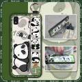 Cartoon Phone Holder Phone Case For ZTE Blade L210 Waterproof Silicone Anti-dust panda Durable Cute protective Lanyard. 