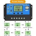 Solar Charge Controller, 10A / 20A Solar Panel Charge Controller 12v/24v Dual Voltage Auto Adjust. 