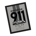 Porsche 911 GT2 RS 2018 Car-Matt laminated printed poster with checker frame 8x12inch. 