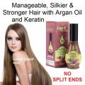 Argan Oil with Keratin for Healthier, Longer, More Manageable, Shiny, Tangle-Free, Lustrous Conditioner Serum Treatment for Hair Nails 60ml. 