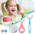 Blue and Pink Silicone Baby Tooth Brush Ushaped silicon Baby brush. 