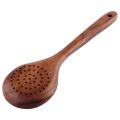 NAMUNY 1x Teak Wood Spoon Long Handle Spoon Ladle Big Rice Paddle Wooden Spoon & 6x Wooden Butter Knife Cheese Spreader. 