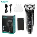 VGR V - 318 Professional Rechargeable Electric Hair Trimmer/Shaver Rotary Three shaving heads. 