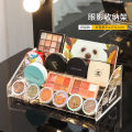 Nail art storage box, clear acrylic, multi-layer nail polish display stand, large capacity cosmetics shelf. 