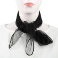 fasdaga 2X Lovely Fashion Plain Square Chiffon Neck Scarf Scarves 70 cm x 70cm (Black). 