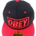 Red and Black obey logo cap for Boys. 