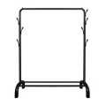 Freestanding Metal Clothes Hanger Coat Rack Stand Organizer With Storage Shelf - Black. 