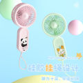 Handheld sling small fan usb charging mini candy color portable silent office student gift fan factory. 