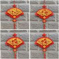 Good Luck Red Tet Pendant Flocked Cloth Lucky Spring Festival Hanging With Tassel Tet Wall Hanging Ornament Home Decor. 