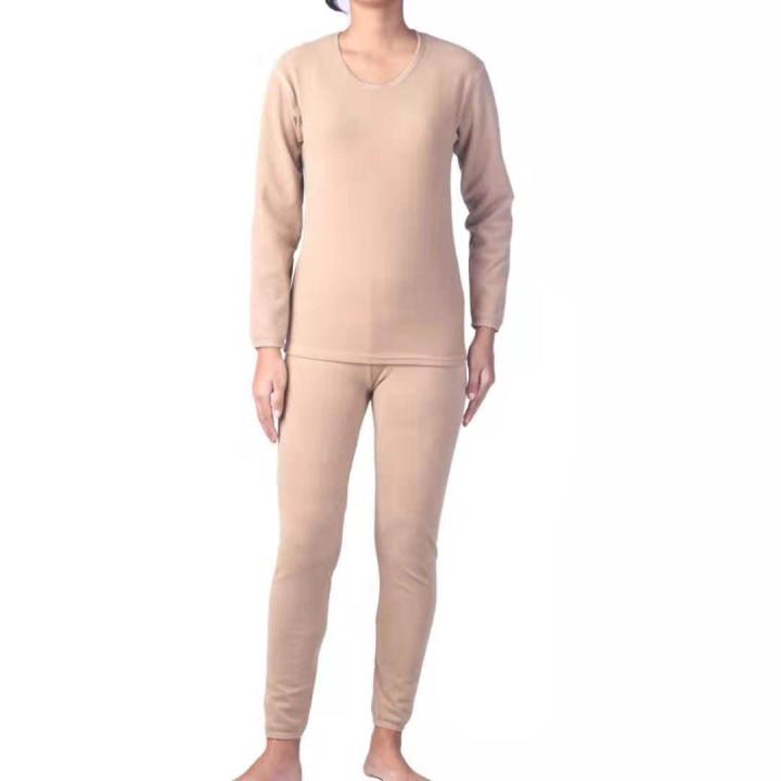 Women'S Microfiber Polar Fleece Lined Long Johns Top And Bottom - Main Image