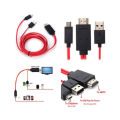 1.8m MHL Micro USB to 4K HDMI HDTV Adapter Cable for 11Pin Micro USB Conector. 