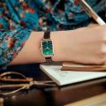 INRA Watch Fashion Light Luxury Vintage Peacock Green Quartz Movement Waterproof Women's Watch 58145. 