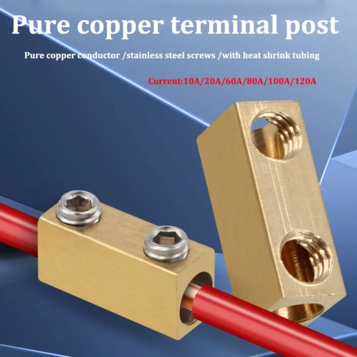 Square%2010/20/60A%20Terminal%20Block%20High%20Current%20High%20Power%20Electrical%20Wire%20Connector%20with%20Heat%20Shrink%20Tubing%20Waterproof%20Wire%20Connector%20Nut%20Kit%20Electrical%20Installation%20-%20Image%204