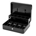 Security Lock Safe Box Key Cash Box With Money Tray Store House Metal Money Saving Organizer Slots Cash Register Drawer. 