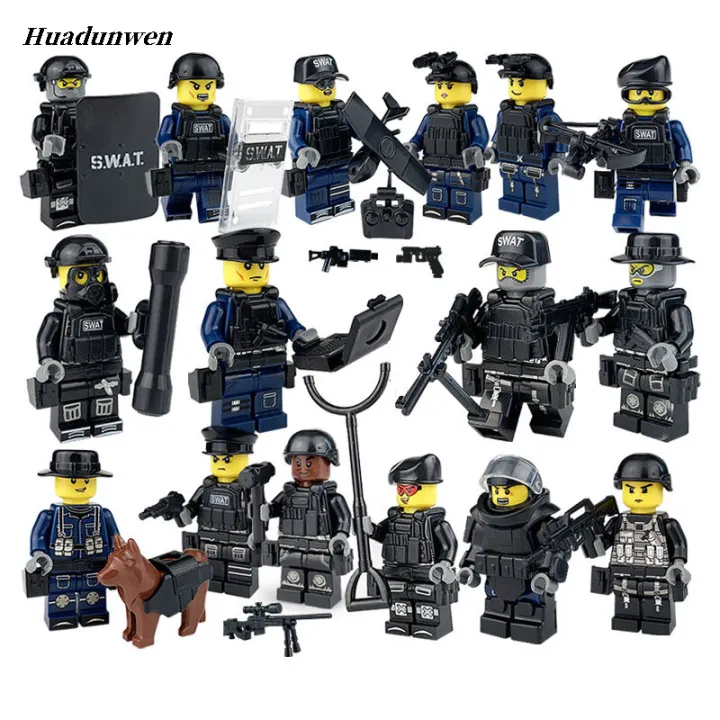 HaohuishopLuxury%20Gift%20Toys%20Army%20Lego%20Education%20Building%20Blocks%20Soldier%20Fifty%20percent%20discount%20Pieces%2016%20Pack%20Mini%20Figures%20SWAT%20Series%20Kids%20Toys%20-%20Image%202