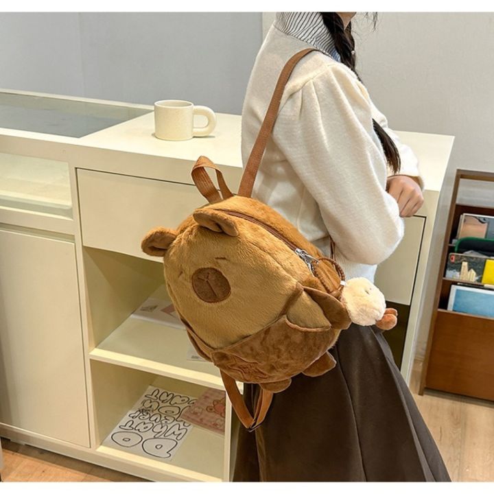 New%20Cute%20Capybara%20Plush%20Backpack%20Casual%20Cartoon%20Animals%20Bag%20Students%20School%20Bag%20Handbag%20-%20Image%204