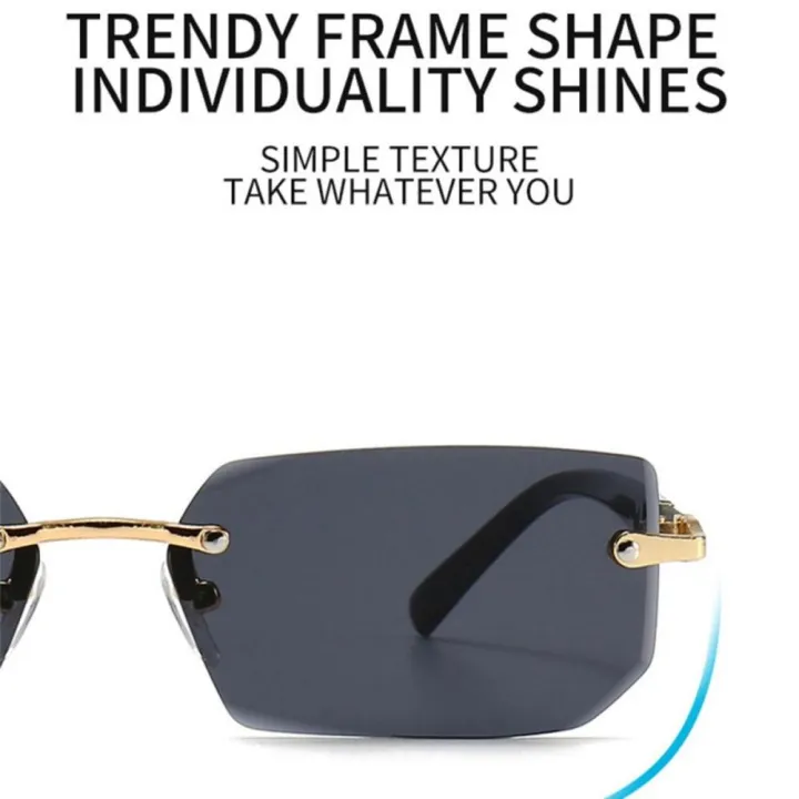 Sunglasses%20%20%20Eyewear%20Designer%20Shades%20Rimless%20Sunglasses%20Sun%20Glasses%20-%20Image%204
