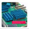 Vylon For Raspberry Pi 5 Heatsink CPU Fitting Design with Adhesive Backing Chip Thermal Conductivity Cooling Heat Sink Set Durable Easy Install. 