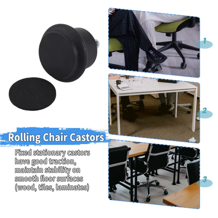 5Pcs%20Bell%20Glides%20Replacement%20Office%20Chair%20or%20Stool%20Swivel%20Caster%20Wheels%20to%20Fixed%20Stationary%20Castors,%20Office%20Chair%20Wheels%20-%20Image%202