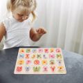 English ABCD Wooden Alphabet Puzzle Board. 
