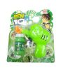 Ben 10 Bubble Gun No Battery Needed Includes Bubble Liquid All Green Color. 