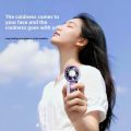 Small 199 Speeds TEC Cooling Handheld Fan Charging High-speed Ice Cold Air Mini Fan Quiet Digital Display Portable Handheld Fan Camping. 