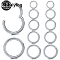 Sutuiying 1PC Titanium 20G Hinged Segment Nose Septum Rings Body Clips Hoop For Women Men Cartilage Helix Lip Eyebrow Piercings Jewelry. 