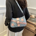 Y2k Fashion Women's Handbags Stars Pattern Cool Girls Underarm Bag Fashion Canvas Female Small Shoulder Bags Chain Tote Purses Creek. 