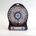 3 Speeds Mini Desk Fan, Rechargeable Battery Operated Fan with LED Light, Portable USB Fan Quiet for Home, Office, Travel, Camping, Outdoor, Indoor Fan, 4.9-Inch. 