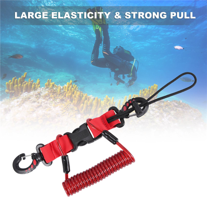 Scuba%20Diving%20Lanyard%20Coil%20Springs%20Camera%20Lanyard%20Spiral%20with%20Ring%20Dive%20for%20Dive%20Lights%20Underwater%20Diving%20Rods,Red%20-%20Image%202