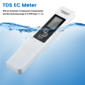 TDS EC Meter Digital Water Quality Tester 0-9999 PPM Measurement Range Water Purity Temperature Meter Tester. 