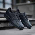 AF1 Full Black Sneakers Shoes For Men. 