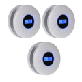 3X Carbon Monoxide and Smoke Combo Detector Battery Operated CO Alarm with LED Light Flashing Sound Warning. 