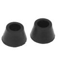 40PCS Black Chair Couch Table Rubber Furniture Leg End Caps 16mm Dia. 