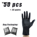Wenefang Pink Disposable Nitrile Gloves Waterproof Anti-static Durable Black/White Latex Gloves For Kitchen Cook Beauty Salon XS 50/20PCS. 