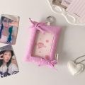 Cute Pillow Shaped Card Holder Soft with Keychain 3inch Photocard Holder Photo Card Case. 