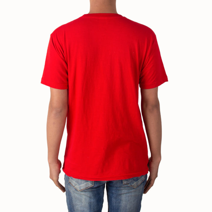 Red%20Plain%20Cotton%20Casual%20T-Shirt%20For%20Men%20-%20Image%203
