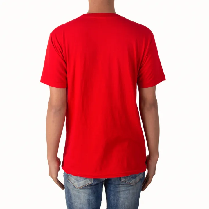 Red%20Plain%20Cotton%20Casual%20T-Shirt%20For%20Men%20-%20Image%203