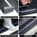 3D Looks Black Carbon Fiber Style Waterproof Car Seal Strip Door Edge Cover Guard Anti-Scratch Step Decoration Cover Tape -5 M. 