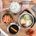 Ailijin Stainless Steel Heat Preservation Portable Insulation Hot Pot Lunch Box 1.4 Litre. 