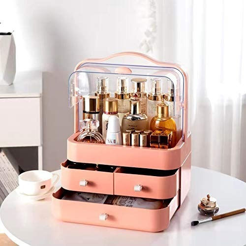 New Large Transparent Cosmetic Storage Box Acrylic Desktop Makeup outlets Jewelry Beauty Case Dust-Proof Drawer Organizer For Cosmetics